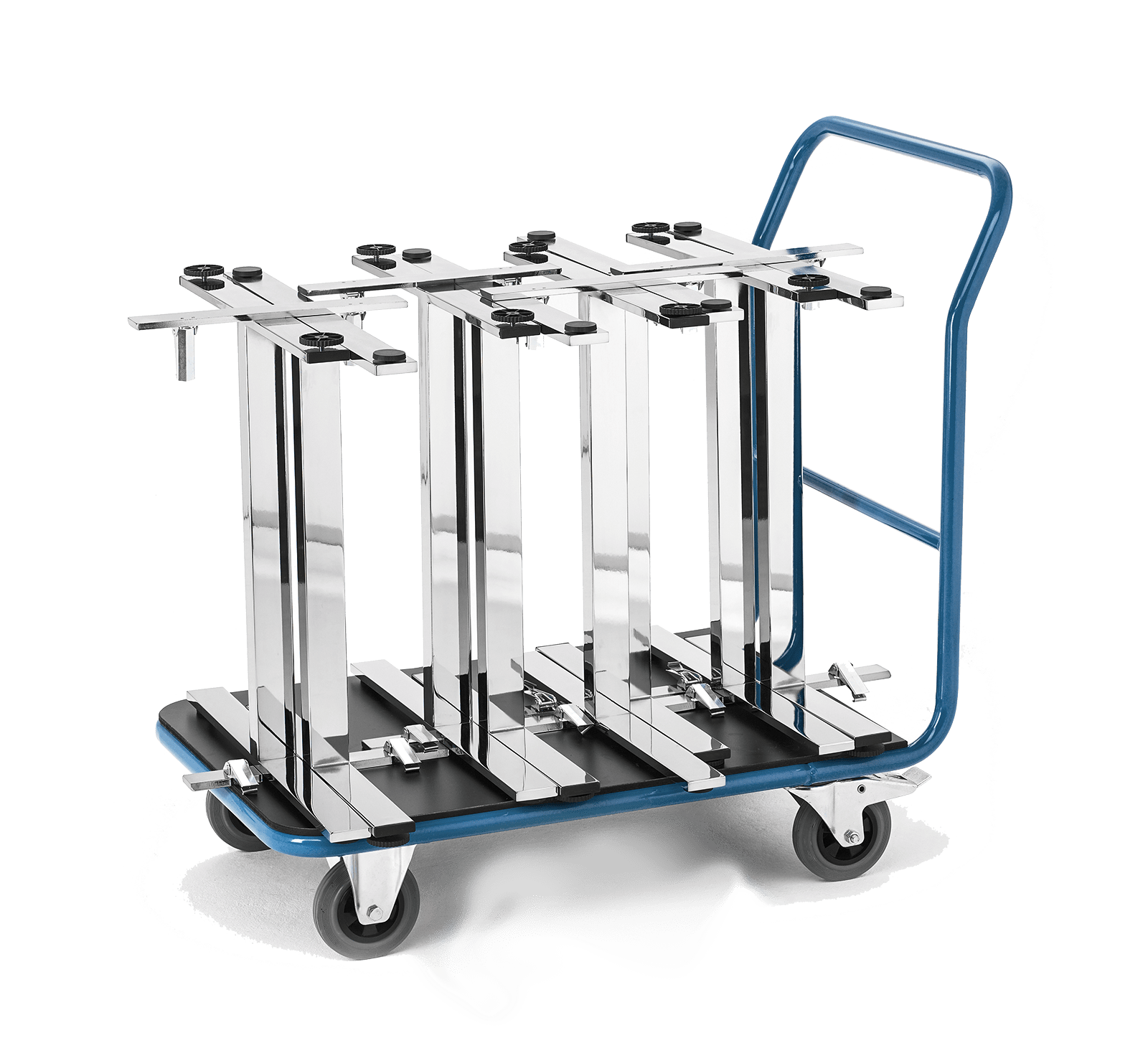 Transportwagen für Fußgestelle ideal für die schnelle Montage von Tischgruppen in Sitzungssaal und Tagungsraum